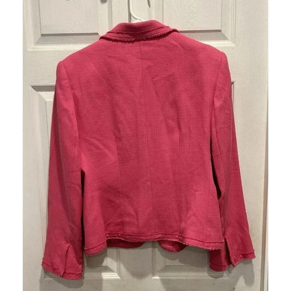 Nygard Collection Blazer Jacket Women's Size 14 Pink Silk Blend - Picture 7 of 9
